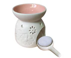 Tea Light Wax Melt Warmer | Essential Oil Burner Wax Melt Burner with Candle Spoon | Ceramic Wax Burner, Aromatherapy for Home And Office