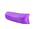 Outdoor Inflatable Sofa Air Bed Lounger Chair Sleeping Bean Bag - Purple