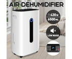 ADVWIN 25 L/Day Dehumidifiers, 6500ml Water Tank, Dehumidifier Suitable for Bedroom, Bathroom, Wardrobe Room, Office, White