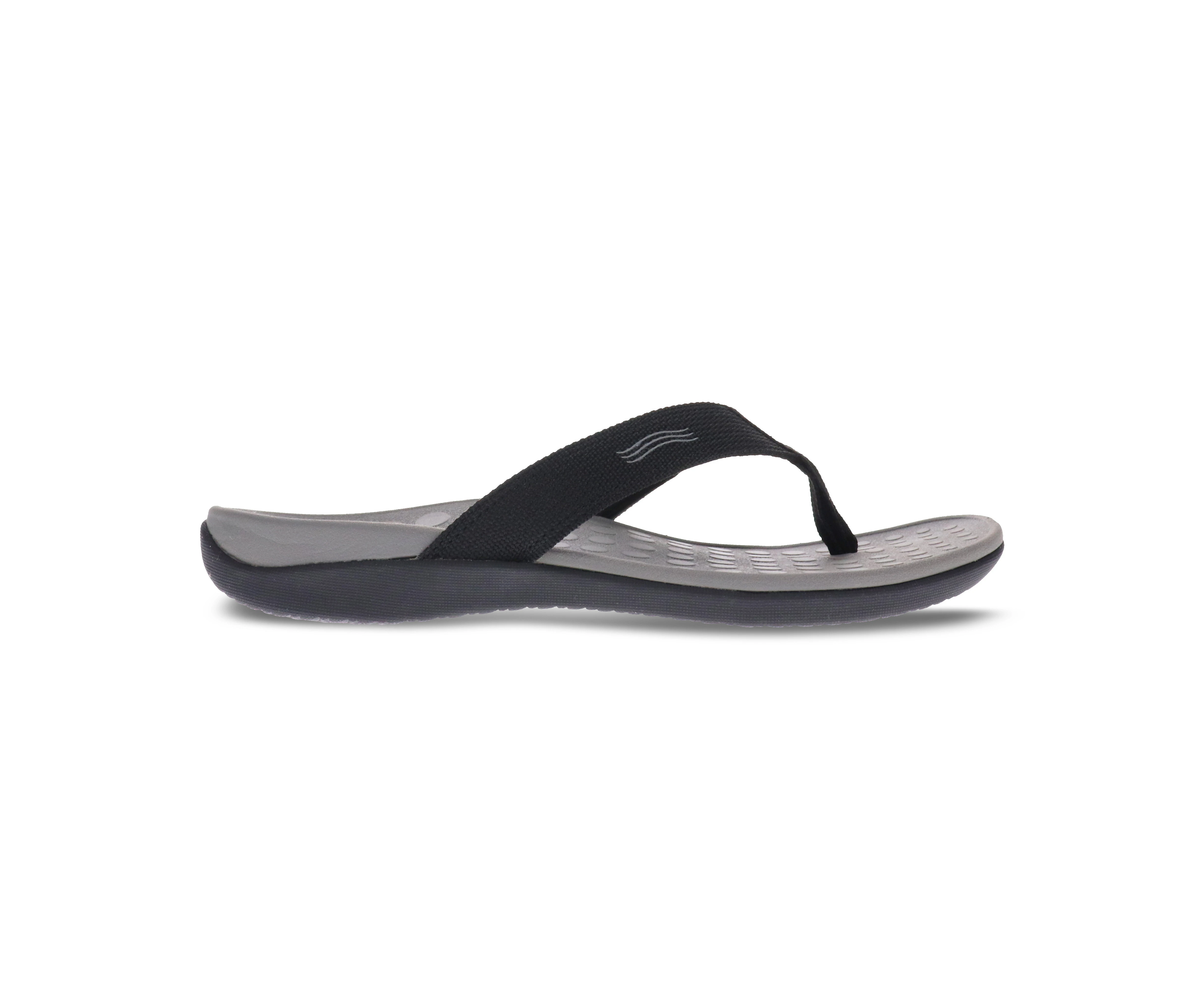 Scholl Men's Wave Toe Post Sandal Unisex - Black