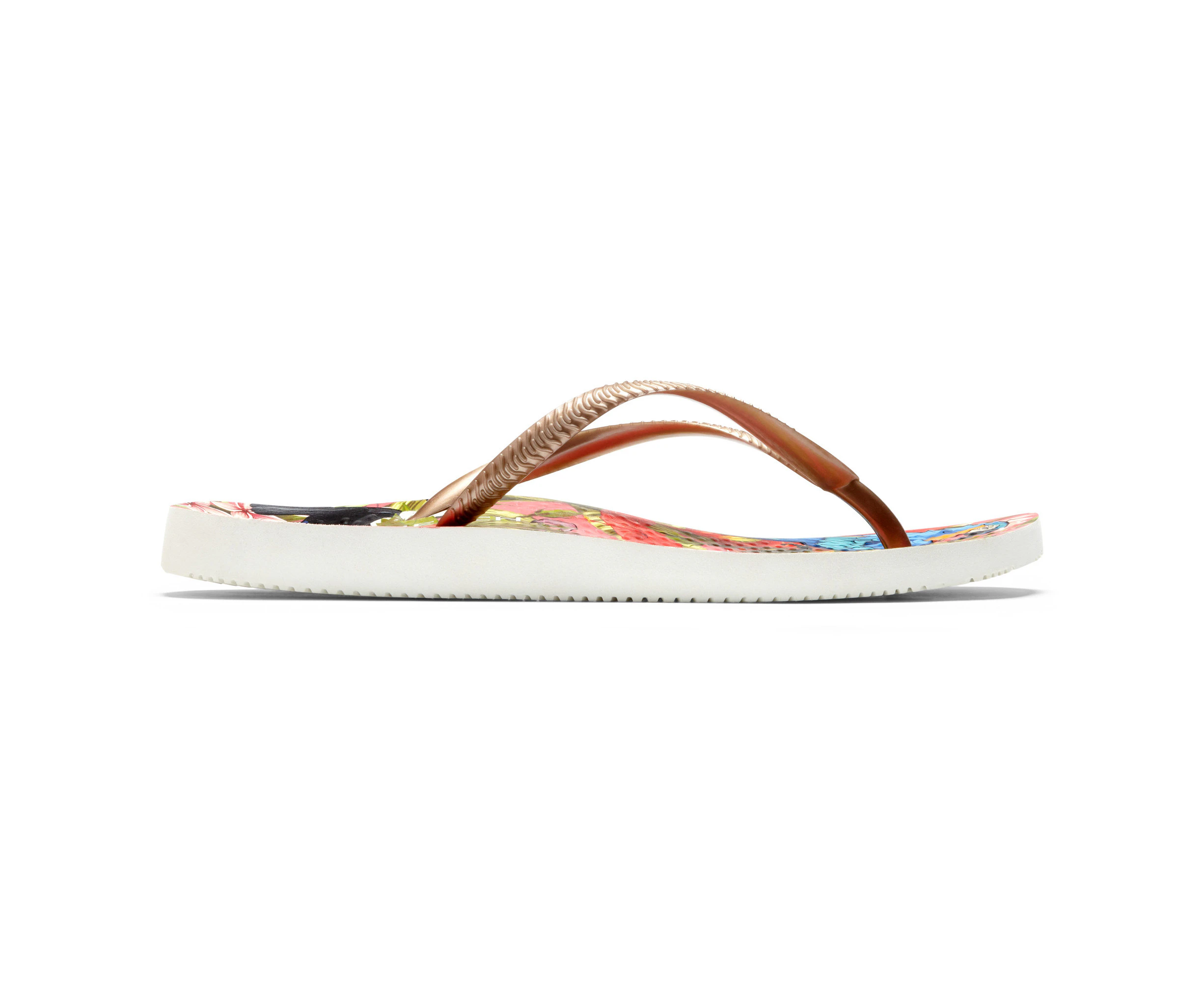 Vionic Women's Noosa Toe Post Sandal - Red Tropical Bronze