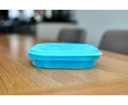 Marcus & Marcus Blue Collapsible Snack Container Food Stroage Box w/Lid Silicone