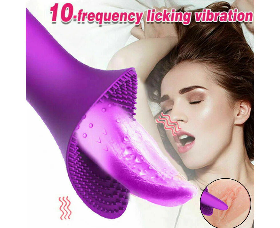 Clit Licking Vibrator Sucking Tongue G-Spot Nipple Oral Sex Toy for Women Female