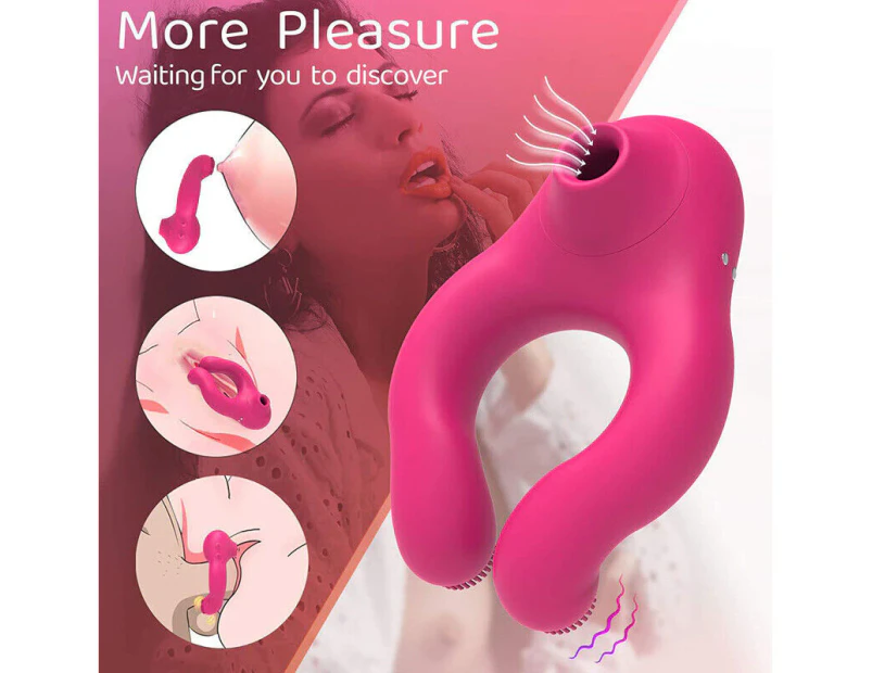 Penis Cock Ring Clit Sucking G-spot Dildo Vibrator Sex Toys For Men Couple Women Waterproof