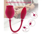 2 in 1 Vibrator Rose Sucking Vibrator Clit Sucker Dildo Women G-spot Massager Sex Toys for Women