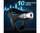 10 Vibration Modes Cockrings Sex Toys Male Cock Ring Penis Sex Toys For Men Couple Adjustable Size Set Soft Silicone Vibration Penis Ring