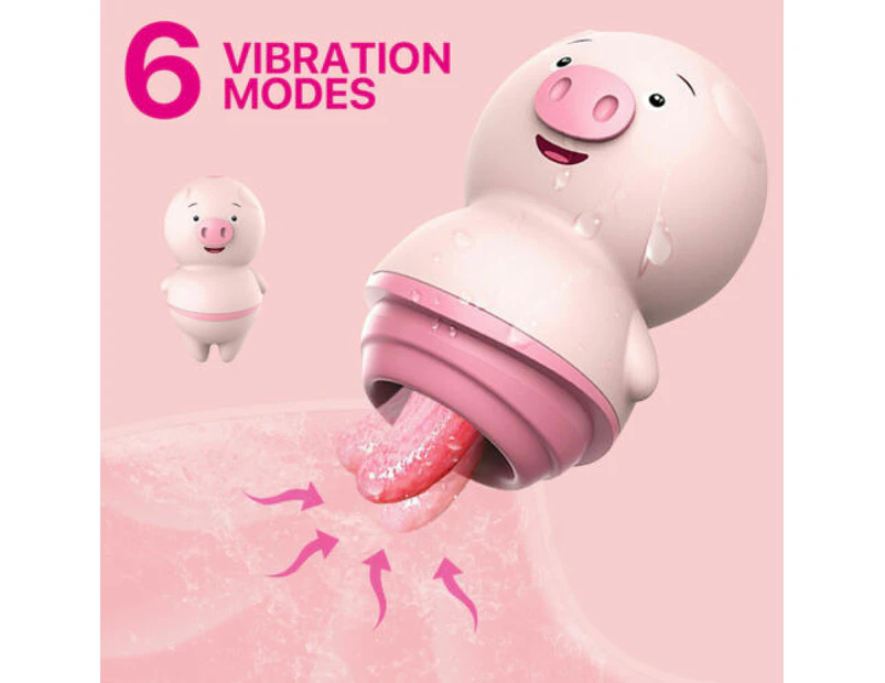 Clit Licking Tongue Pig Vibrator G-Spot Oral Massager Sex Toys for Women Couple Nipple Oral Clitoral Stimulator Female