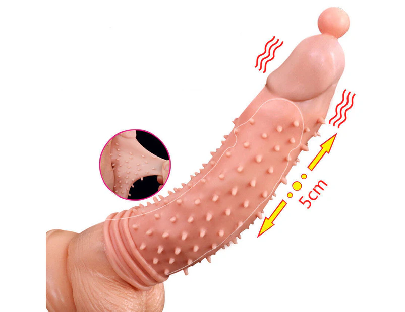 Vibrating Male Penis Extension Extender Sleeve Cock Cage Couple Sex Toys For Men