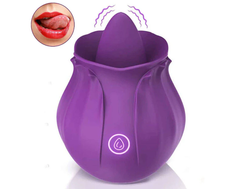 Waterproof Tongue Oral Clit Licking Rose Vibrator G Spot Dildo Sex Toys for Women