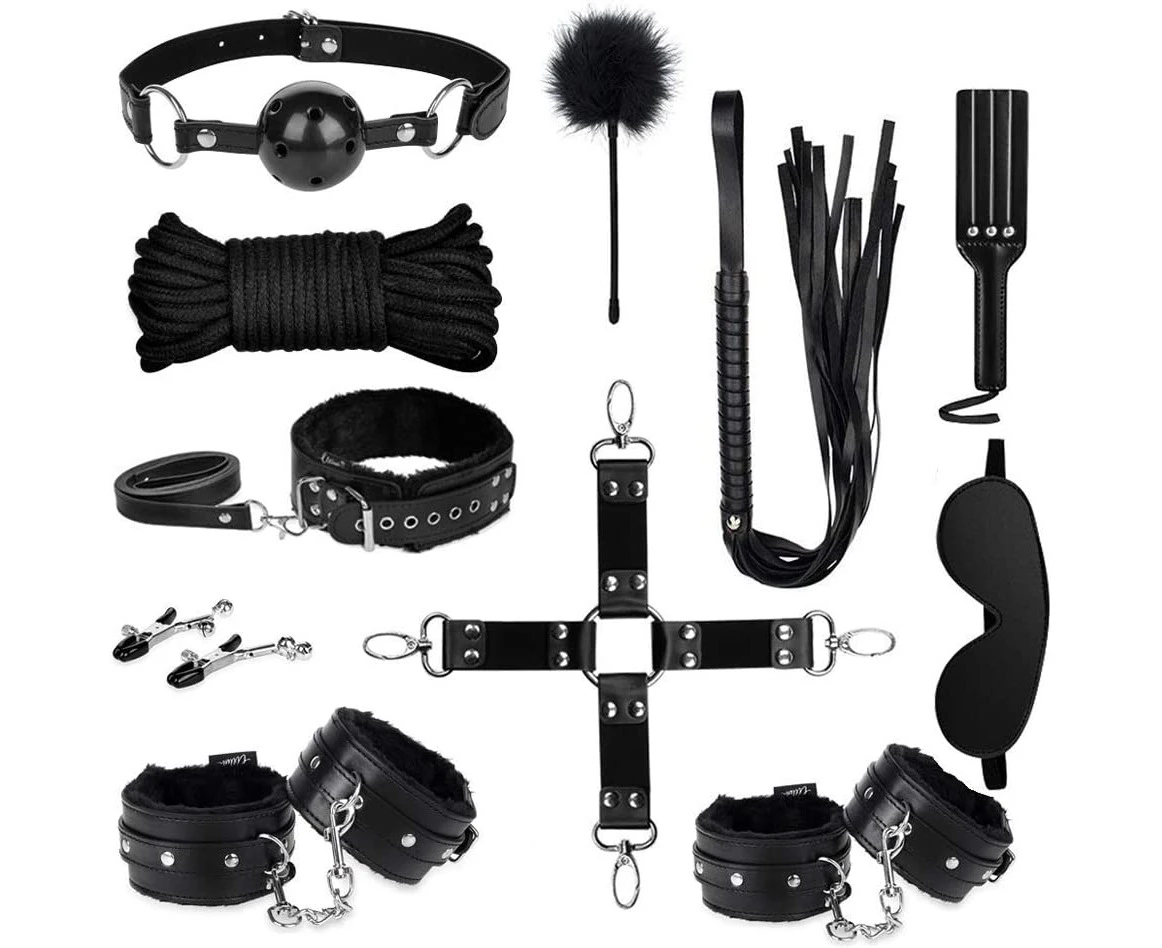 Bondage for Sex 11 Pcs BDSM Leather Bondage Sets Restraint Kits for Women and Couples