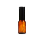 5pcs 15ml-100ml Multi Amber Glass Essential Oil Bottle Spray Bottles (Black Lid 15ml)