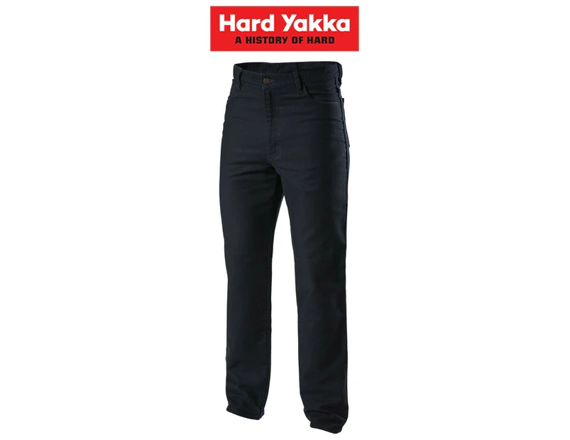 Mens Hard Yakka Jeans Moleskin Denim Cotton Work Heavy Duty Strong Trade Y03875