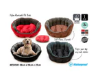 Dog Bed Cat Pet Beds Reversible Bedding Luxury Puppy Soft Waterproof Large Red - Graphite Grey