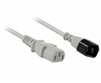 2m IEC C13 to C14 Power Cable - Grey [CB-PS-321]