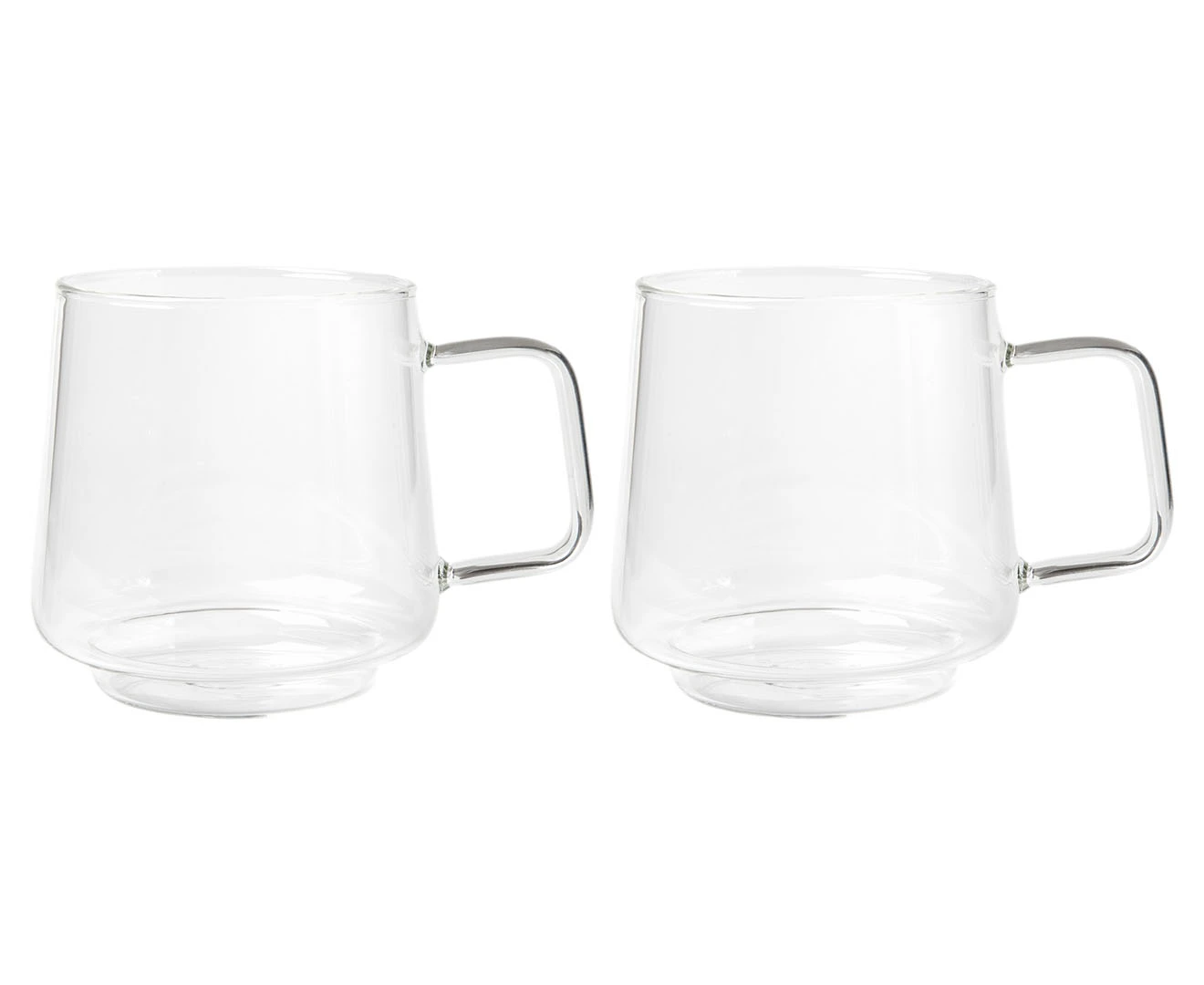 Set of 2 Maxwell & Williams 400mL Blend Sala Glass Mugs - Clear