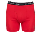 Polo Ralph Lauren Men's Classic Fit Boxer Briefs 3-Pack - Black/Red/Logo Print