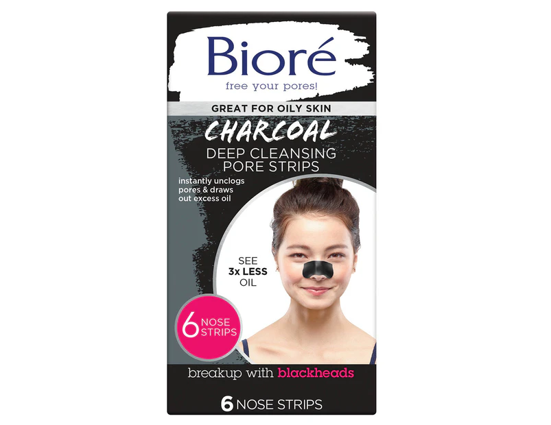 Biore Charcoal Pore Strips 6 Pack