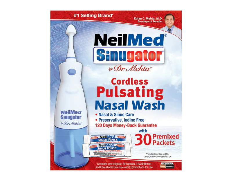 Neilmed Sinugator Cordless Nasal Wash 30 Pack