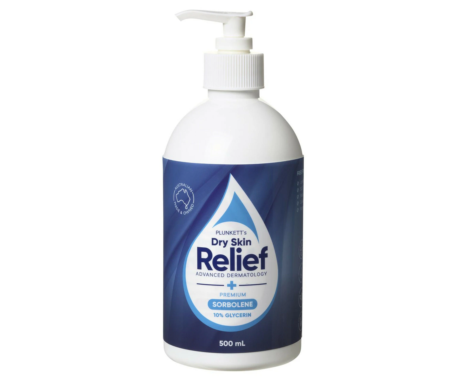 Plunkett's Dry Skin Relief Premium Sorbolene 10% Glycerin 500mL