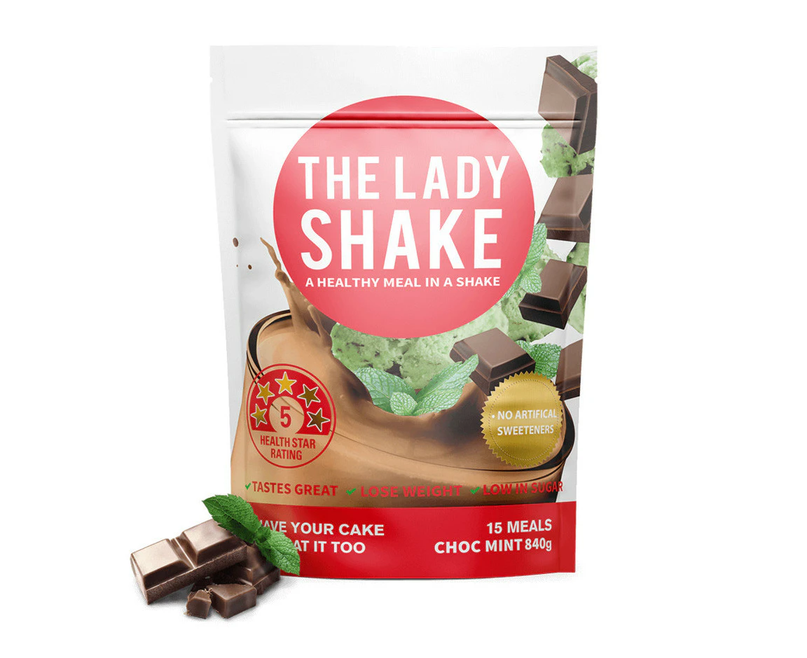 The Lady Shake Meal Replacement Choc Mint 840g