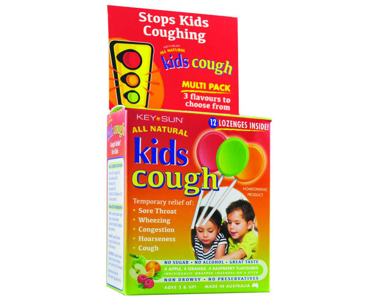 Key Sun Kids Cough Multipack 12 Lozenges