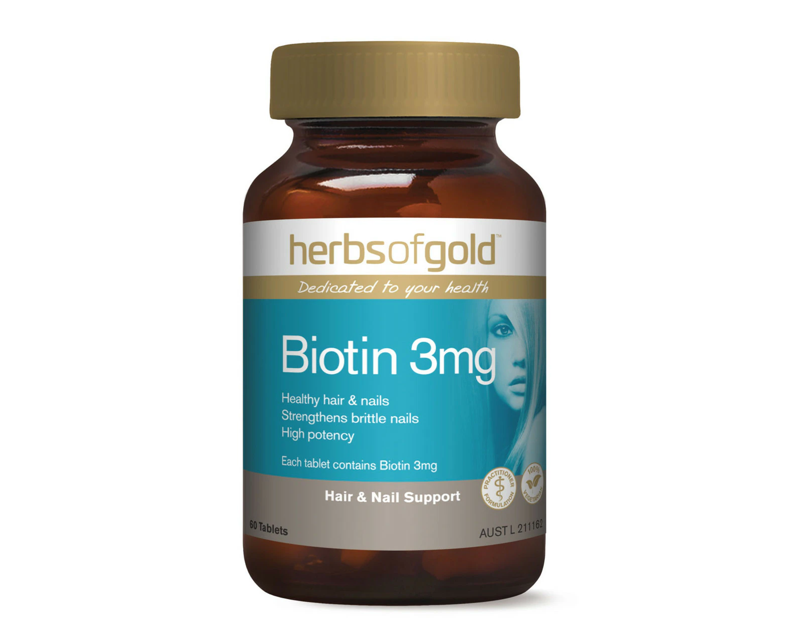 Herbs of Gold Biotin 3mg 60 tabs