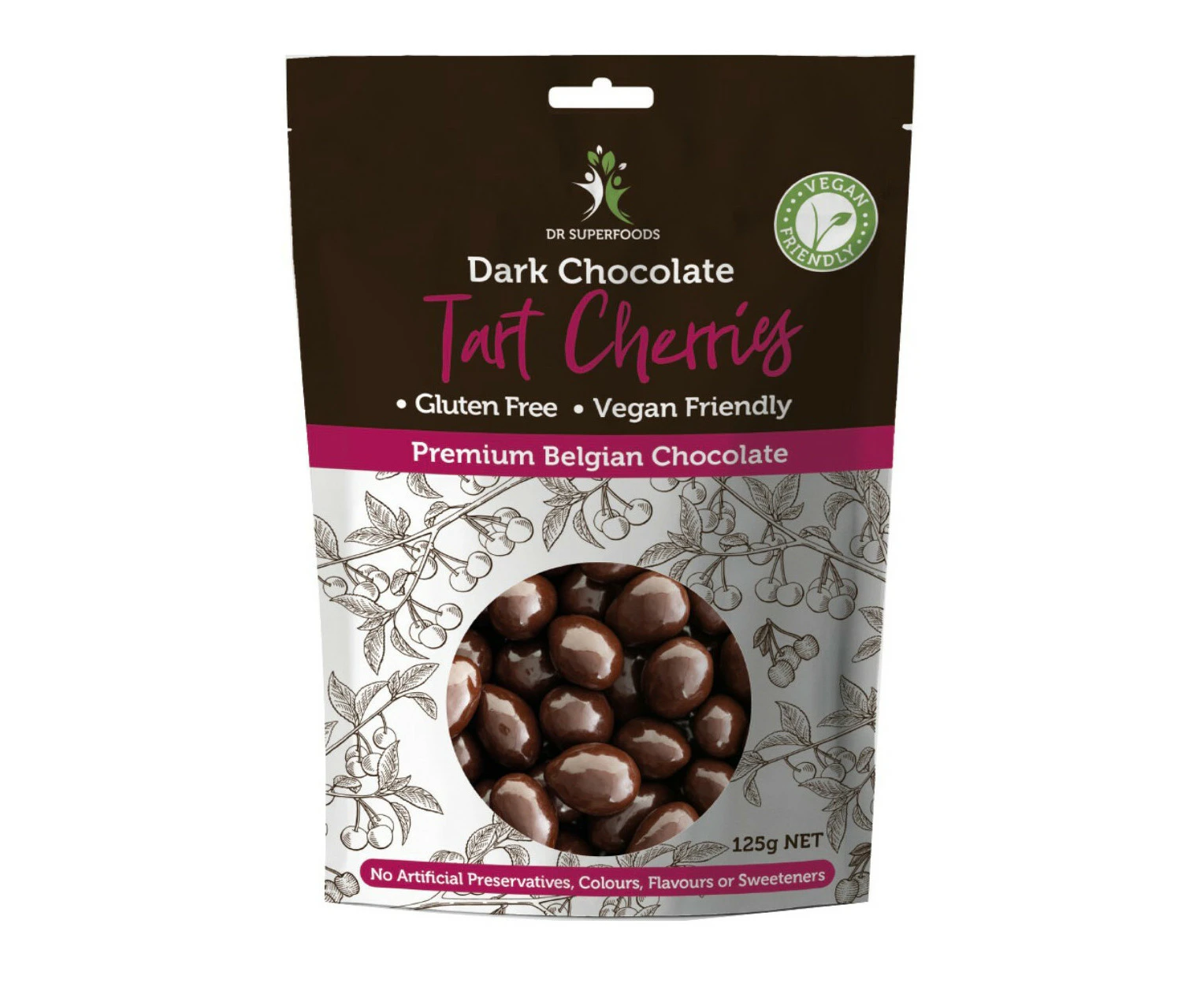 Dark Chocolate Coated Tart Cherries 125g