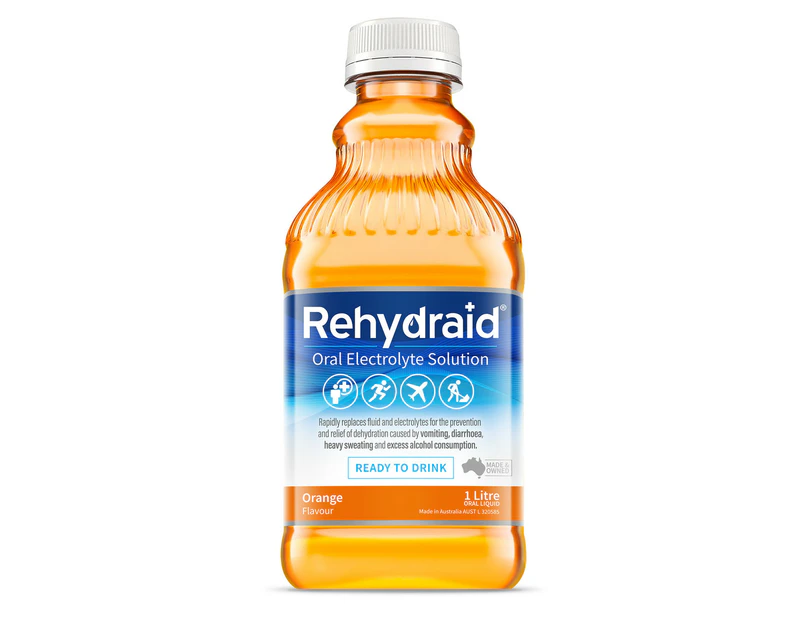 Rehydraid Oral Electrolyte Solution Orange Flavour 1 Litre