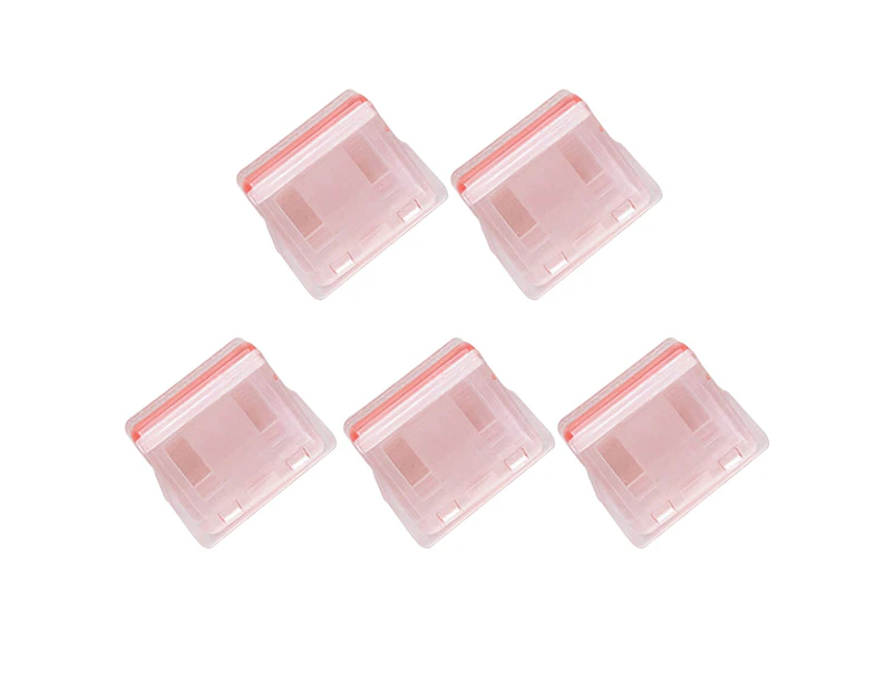 5Pcs/Bag File Folders Wide Range of Uses Easily Categorized Convenient Storage Stationery Plastic Candy Color Staples Paper Paperclips for Student-Pink