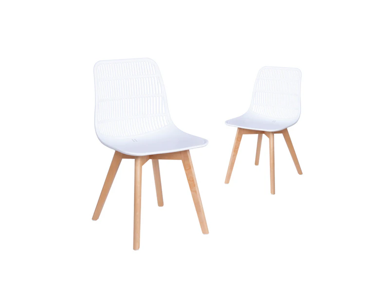 Kodu Lissa Chairs Modern Dining chairs White (set of 2)