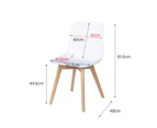 Kodu Lissa Chairs Modern Dining chairs White (set of 2)