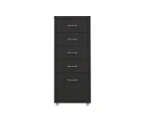 Levede 5 Drawer Office Cabinet Drawers Storage Cabinets Steel Rack Home Black - Black
