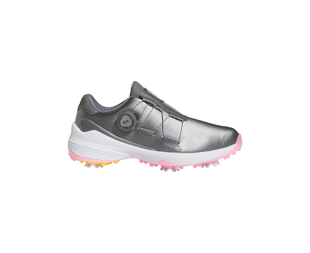 adidas Women's ZG23 BOA Lightstrike Golf Shoes - Dark Silver Met/Solar/Beam Pink -  Womens Synthetic