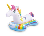 Intex 1.63m Unicorn Cute Inflatable Kids Ride-On Pool/Water Float w/ Handles 3+