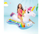 Intex 1.63m Unicorn Cute Inflatable Kids Ride-On Pool/Water Float w/ Handles 3+