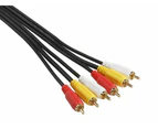 20M 3RCA to 3RCA Composite Cable OFC [CB-3RCA-20M]