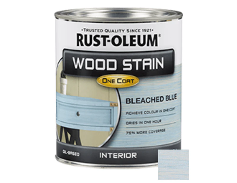 RUSTOLEUM WOOD STAIN ONE COAT (Interior) 946ml - Bleached Blue