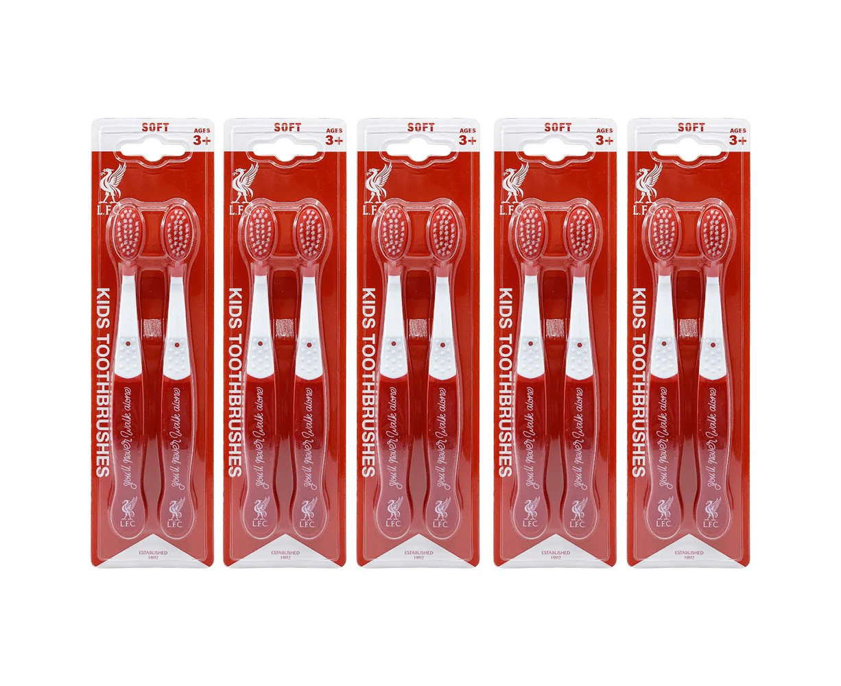 10pc EPL Liverpool F.C. Soft Bristle Toothbrush Dental Teeth Oral Care Kids 3+