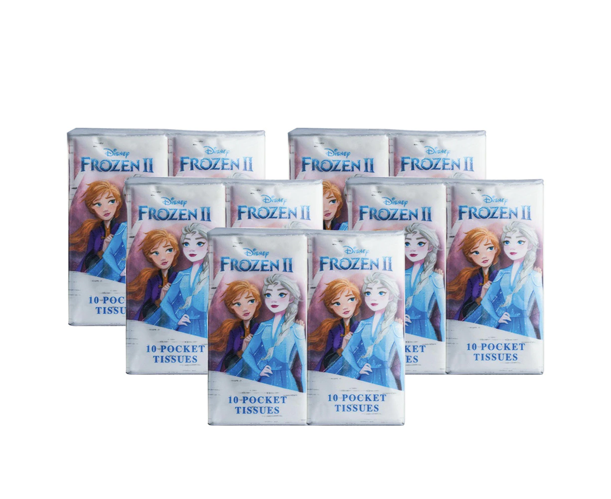 20 x10pc Frozen 2 Kids/Children Pocket Travel/Portable Facial Tissues Sheets