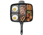 5 in 1 Multi function Non-Stick Divided Grill Fry Master Pan Cooking Pan Toaster