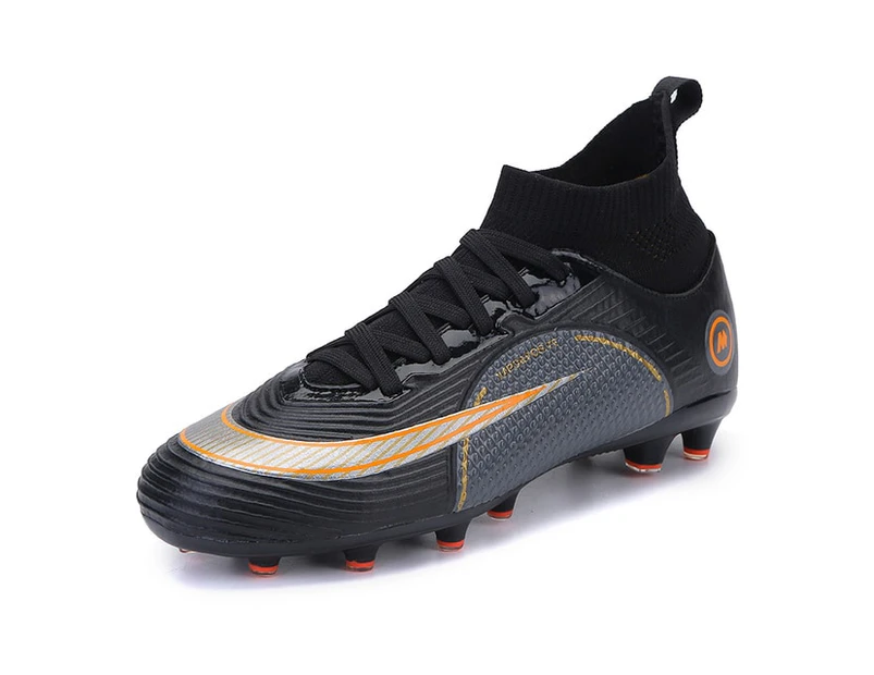 Football boots Professional Outdoor Sport Training Grass Cleats - Black