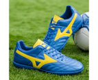 Professional Men's Football Boots Soccer Shoes Sneakers Training Cleats Futsal Boot -Blue