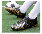 Men's Football Shoes Breathable Sport Professional Training Outdoor Ultralight Soccer Shoes -Gold