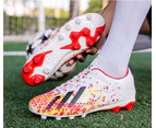 Men's Football Shoes Breathable Sport Professional Training Outdoor Ultralight Soccer Shoes - Red