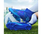 Original Soccer Shoes Sneakers Cleats Professional Football Boots Men Futsal Football Shoes -Blue