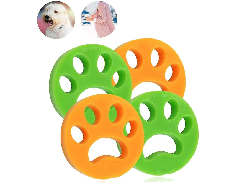 4 Pcs Pet Hair Remover Washing Machine Hair Cleaning Tool Reusable For Clothes, Bedding, Dog Cat Hair