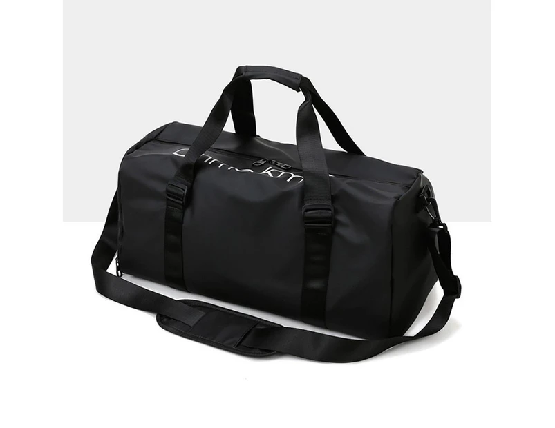 Portable Travel Bag Waterproof Dry Wet Separation Shoulder Bag Sports Fitness Bag-Black