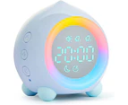 Digital alarm clock, LED bedside clock, dual alarm clock with night light, children's alarm clock, small alarm clock , USB power supply