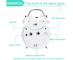 Loud Alarm Clock for Heavy Sleepers Adults ,Silent Non Ticking Twin Bell Alarm Clock for Bedroom,Battery Powered Analog Alarm Clocks  (4 inch,White)
