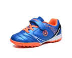 Football Boots Men's Professional Indoor Soccer Shoes Ankle Cleats Training Sneakers -Blue